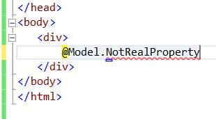 Среда Visual Studio сообщает о проблеме с выражением @Model
