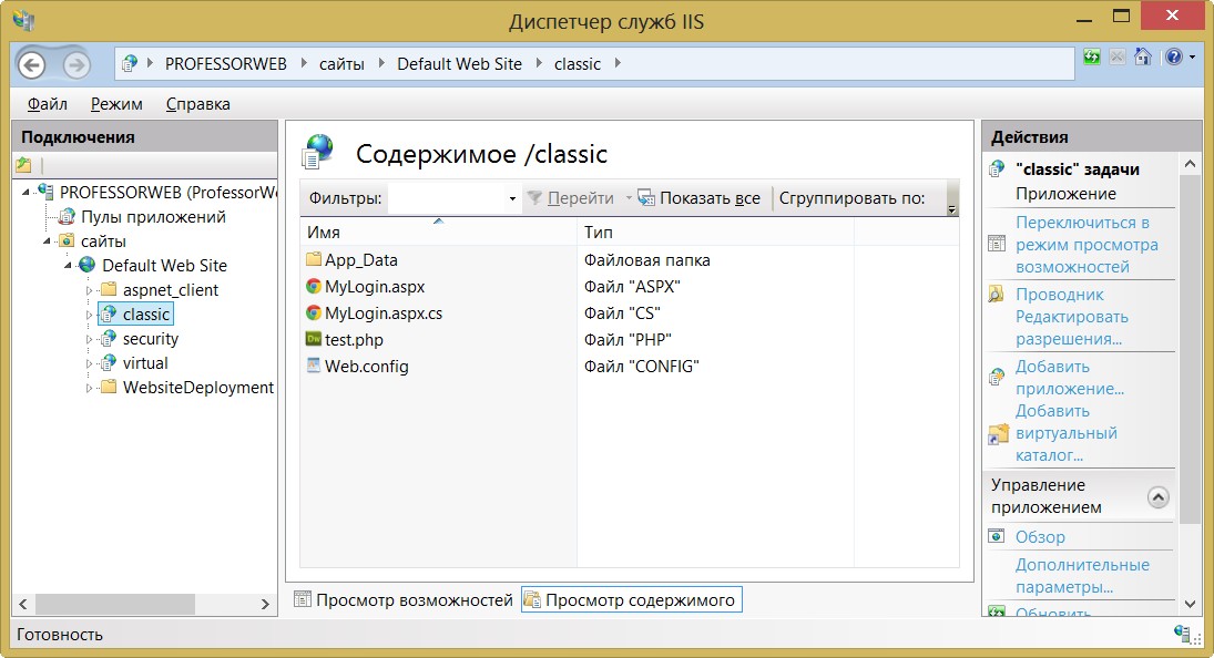 Содержимое ASP.NET, смешанное с PHP