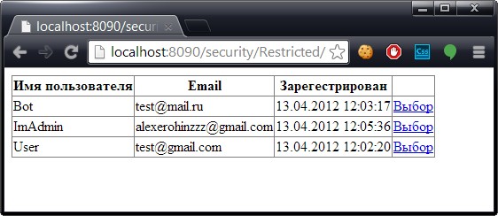 Тестовое приложение управления пользователями в действии