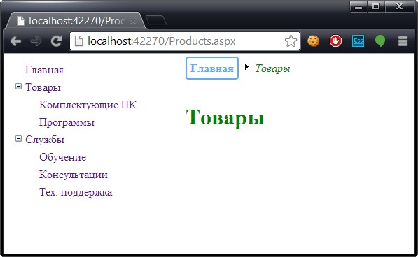 Карта сайта без корневого узла