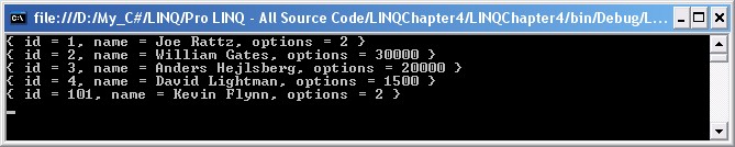 Вызов LINQ-операции GroupJoin