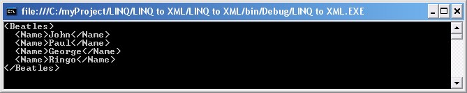 Демонстрация отложенного выполнения конструирования дерева XML за счет использования класса XStreamingElement