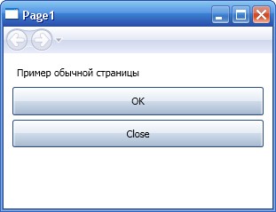 Страница в контейнере NavigateWindow