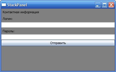 Панель StackPanel в действии