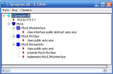 Содержимое сборки program.dll