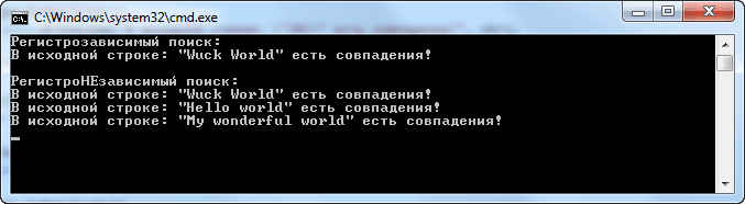Использование метода IsMatch() для поиска совпадений