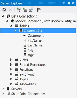 Подключение к созданной базе данных в окне Server Explorer