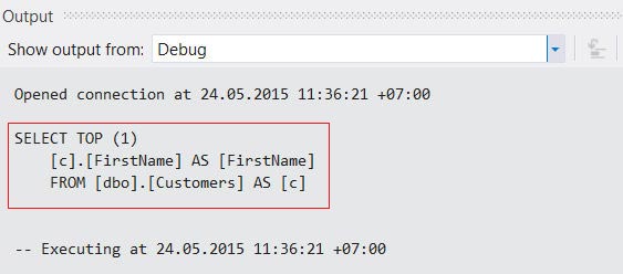 Просмотр автоматически генерируемого SQL-кода