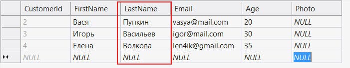 Загрузка данных из одного столбца таблицы с помощью Entity Framework
