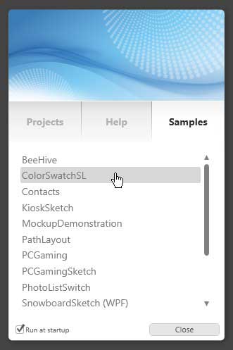 Встроенные проекты в Expression Blend