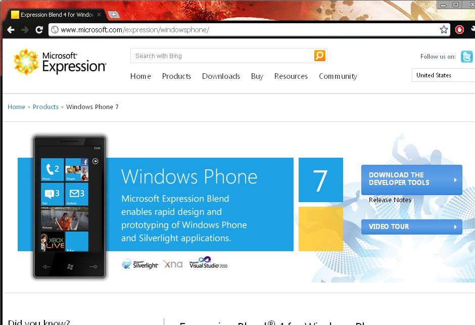 Загрузка Windows Phone 7 SDK