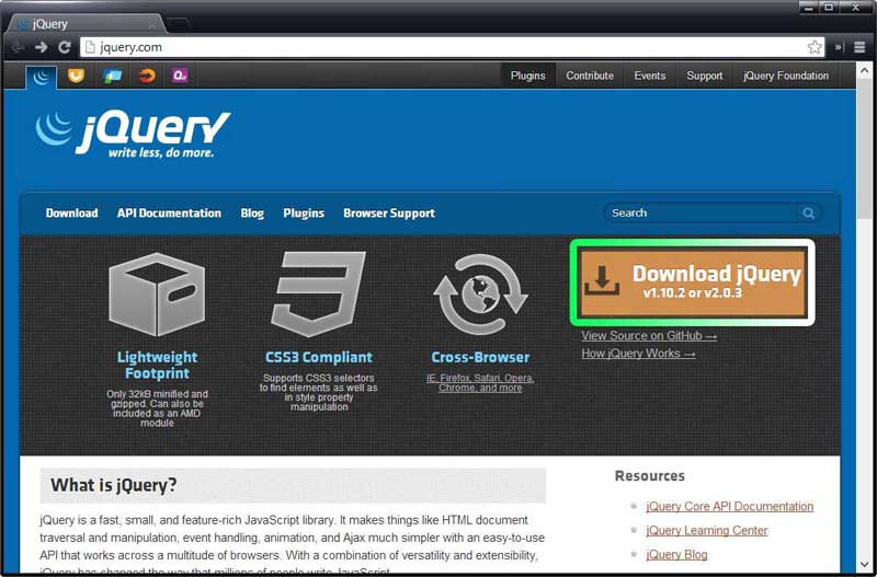 Сайт jquery.com