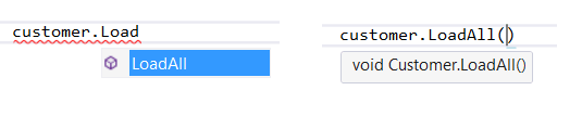 Использование режима подсказок Visual Studio