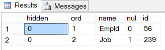 Использование системного представления dm_exec_describe_first_result_set