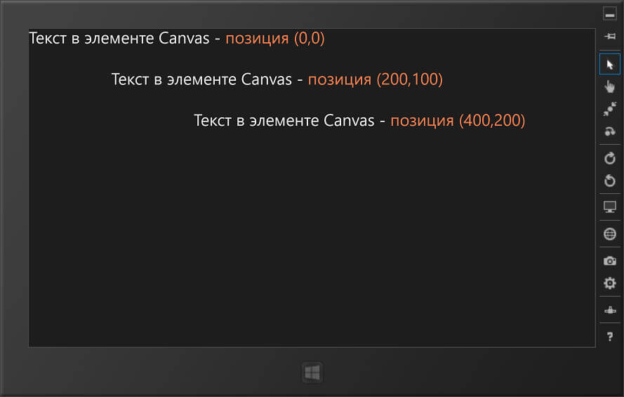 Позиционирование элементов на Canvas