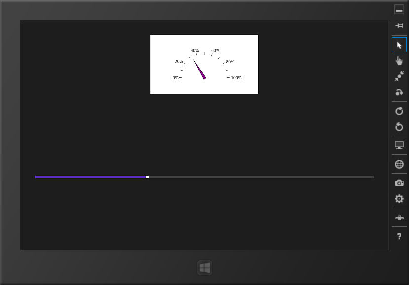 Шаблон элемента ProgressBar в виде спидометра